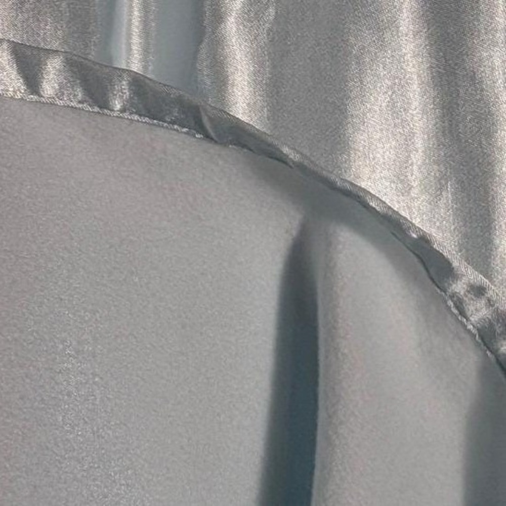 Komar Lg Med Icy Blue Long Sleeve Lace Trim Nightgown Gown Liquid Satin‎ - Picture 6 of 9